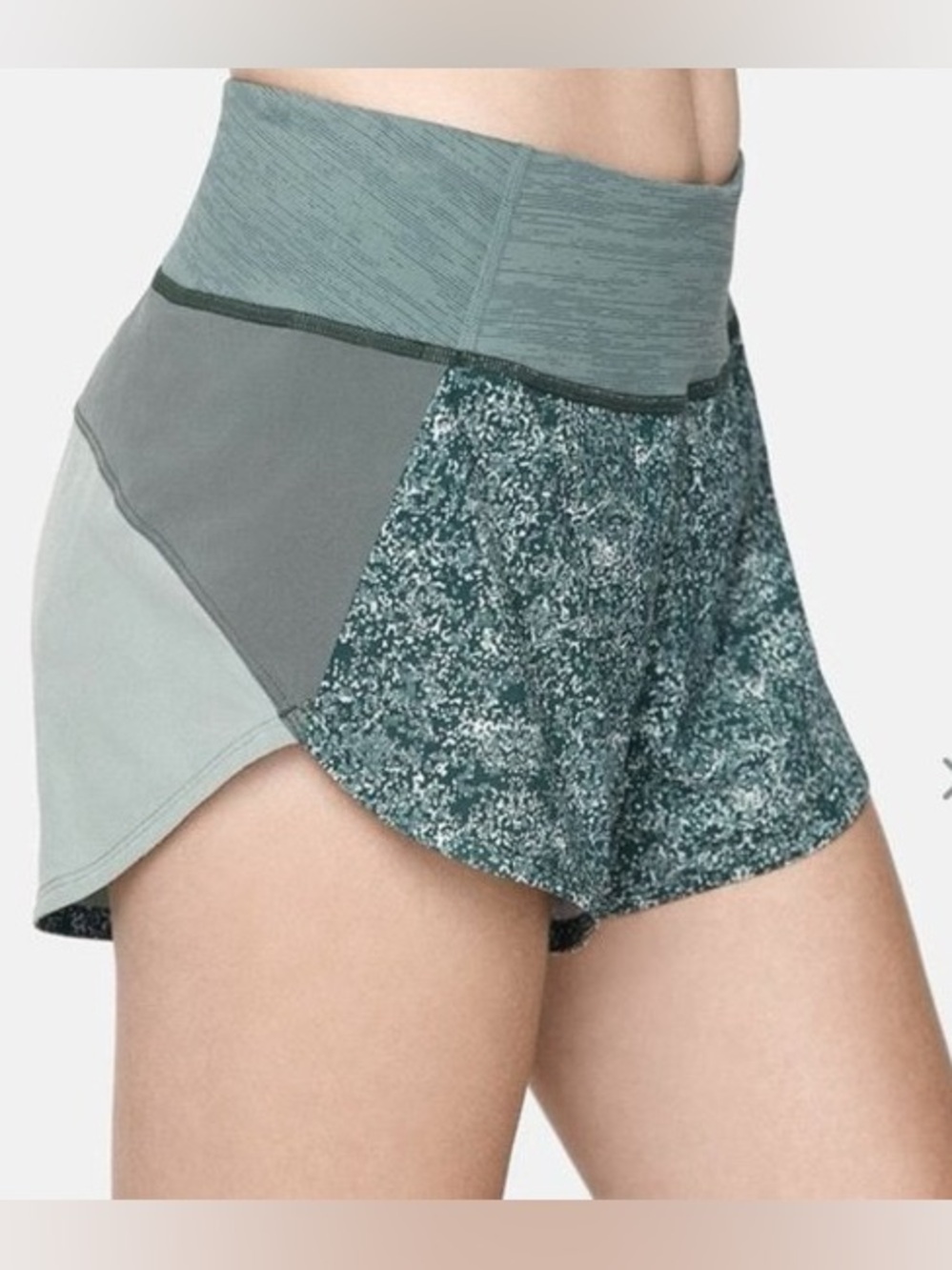Outdoor Voices green Multi-Panel Athletic Shorts